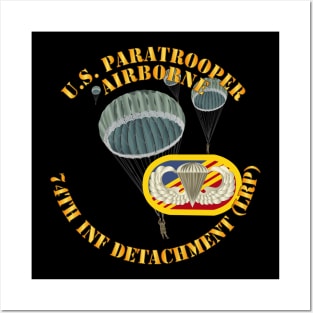 US Paratrooper -  74th Inf Det - LRP - Oval Posters and Art